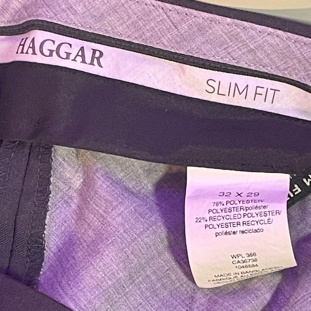 Haggar Slim Fit Charcoal Slacks - 32 x 29